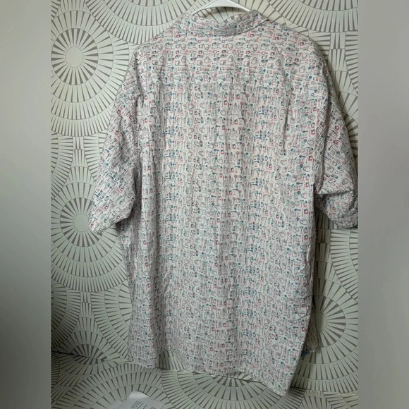 Tommy Bahama Men’s Button Up Shirt  White Nova Wave Cocktail Drinks Print XXL‎ - Picture 6 of 7